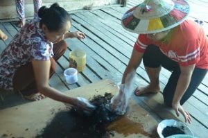 Proses pewarnaan dengan lantukng